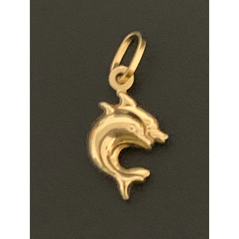 18K Gold Pendant Dolphin 1.24 grams - Picture 2 of 12